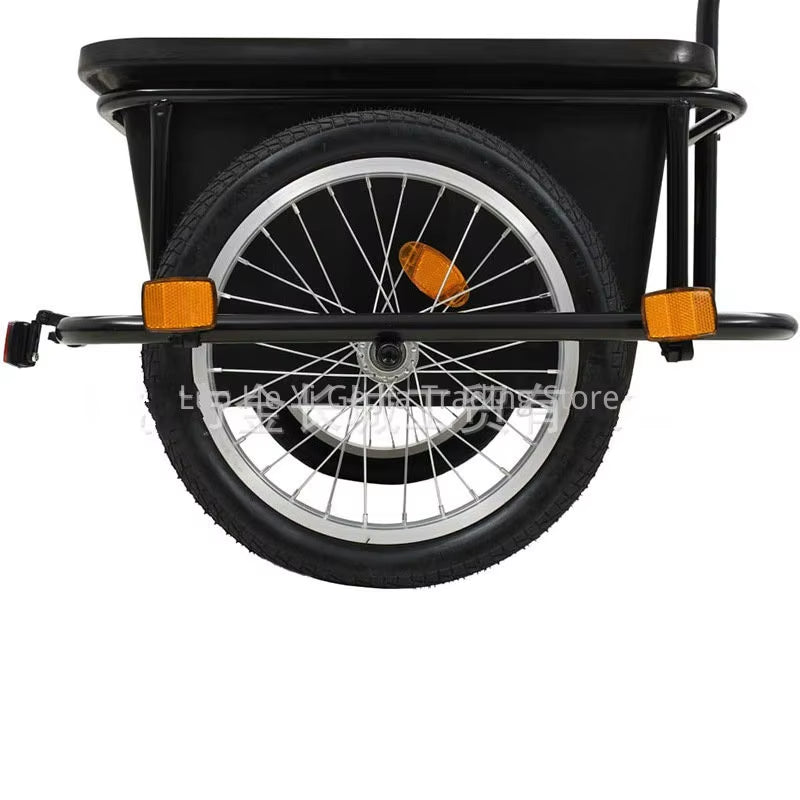 Cargo Bike Trailer with Alu Rim Rubber Tyre, 16 Inch Inflatable Wheel Wagon