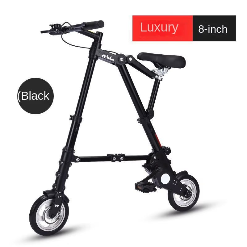 WOLFACE 8/10 Inch Adult Mobility Scooter Foldable Bicycle Mini Inflatable Wheel Bicycle Multifunctional Bicycle with Support Leg