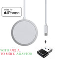 Fast Wireless Charger 15W Magsafe Apple Iphone 15 14 13 12 + USB a to C Adaptor