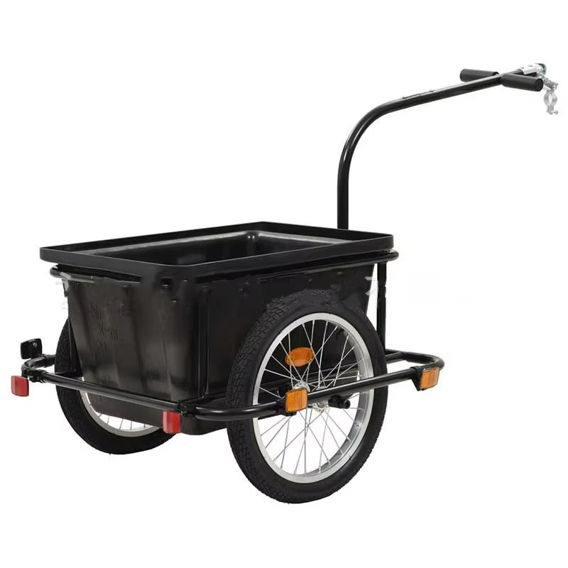 Cargo Bike Trailer with Alu Rim Rubber Tyre, 16 Inch Inflatable Wheel Wagon