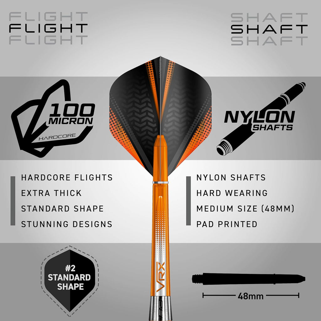 Amberjack Tungsten Darts Set with Darts Flights & Dart Stems (Shafts) – Professional 90% Tungsten Premium Darts Set – Available in 22G, 23G, 24G, 25G, 26G, 27G, 28G, 30G