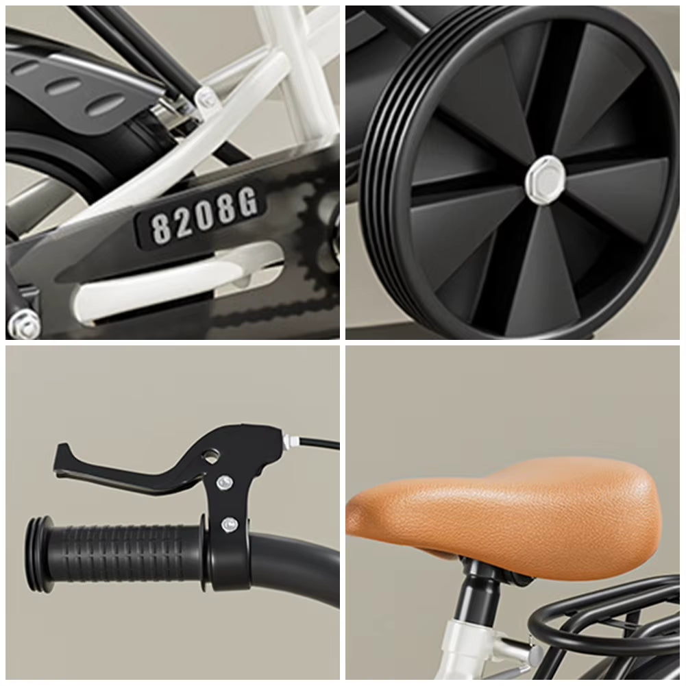 12 Inch Children Kids Bike Bicycle with Training Wheels & Basket Toddler Kids Bicycle for Ages 3-7 Years Old Boys Girls Train