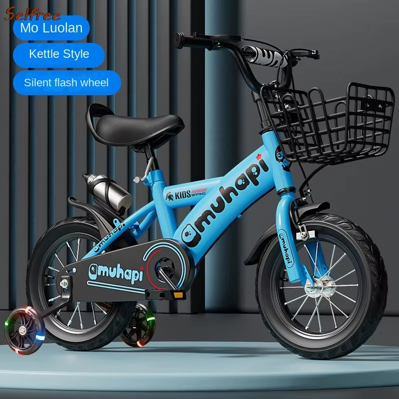 Selfree Children'S Bicycle 16 Inch Bike 18 Inch Cool Children'S Student Car 2-8 Years Old Baby Children'S Bicycle Flash Wheel
