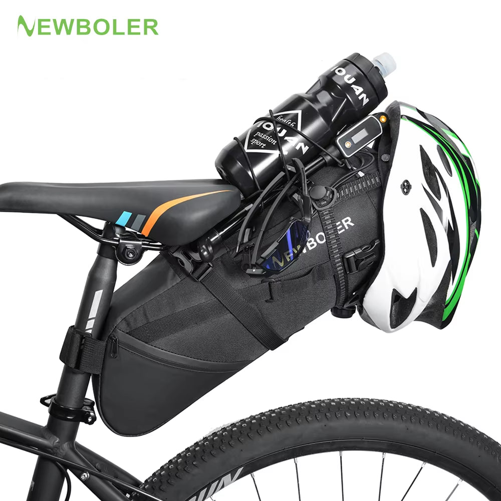 Bike Saddle Bag Waterproof MTB Road Bicycle 10L 13L Large Capacity Cycling Bag Foldabe Tail Rear Bag Trunk Accessories