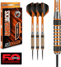 Amberjack Tungsten Darts Set with Darts Flights & Dart Stems (Shafts) – Professional 90% Tungsten Premium Darts Set – Available in 22G, 23G, 24G, 25G, 26G, 27G, 28G, 30G