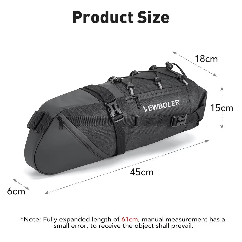 Bike Saddle Bag Waterproof MTB Road Bicycle 10L 13L Large Capacity Cycling Bag Foldabe Tail Rear Bag Trunk Accessories