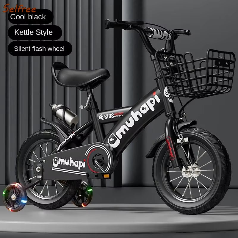 Selfree Children'S Bicycle 16 Inch Bike 18 Inch Cool Children'S Student Car 2-8 Years Old Baby Children'S Bicycle Flash Wheel