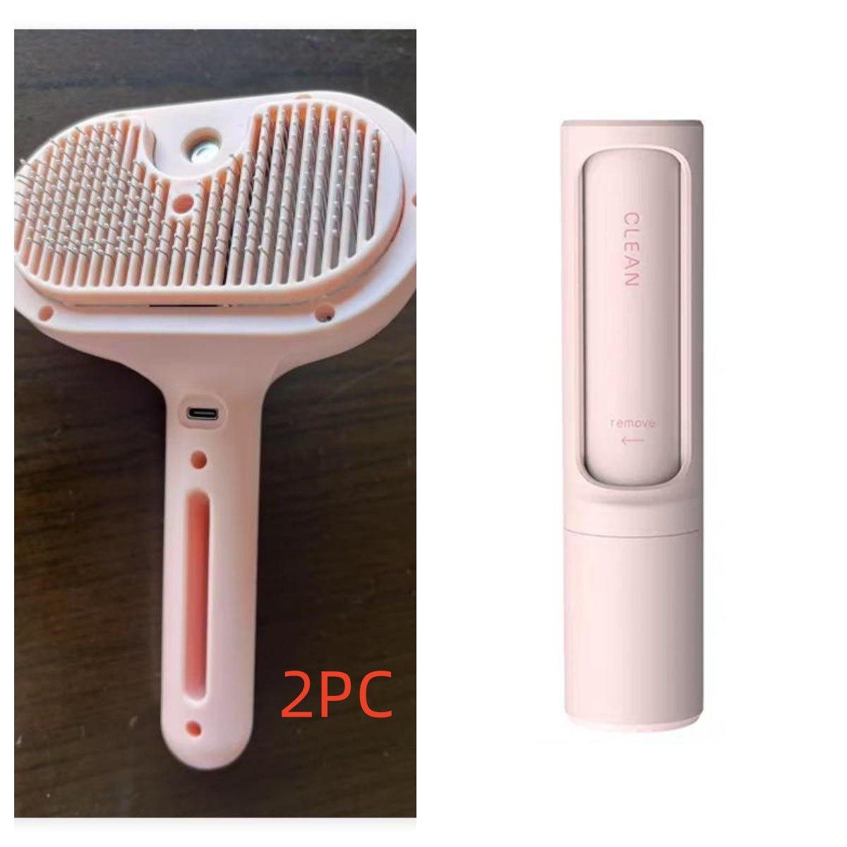 Pet Comb Self Cleaning Pets Hair Remover Brush for Dogs Grooming Tools Dematting Comb Built-In Mist Humidifier Pet Products