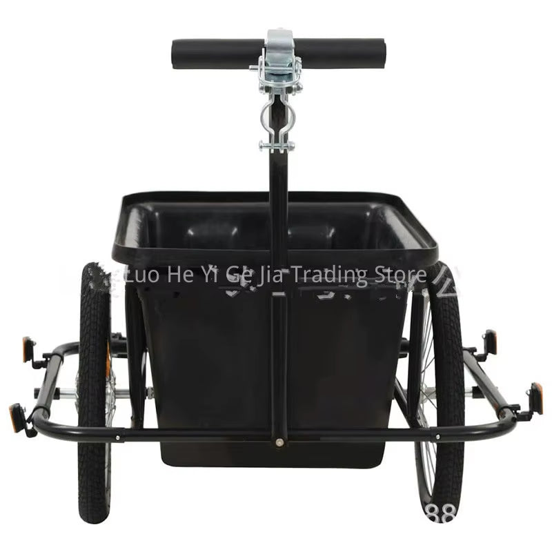 Cargo Bike Trailer with Alu Rim Rubber Tyre, 16 Inch Inflatable Wheel Wagon