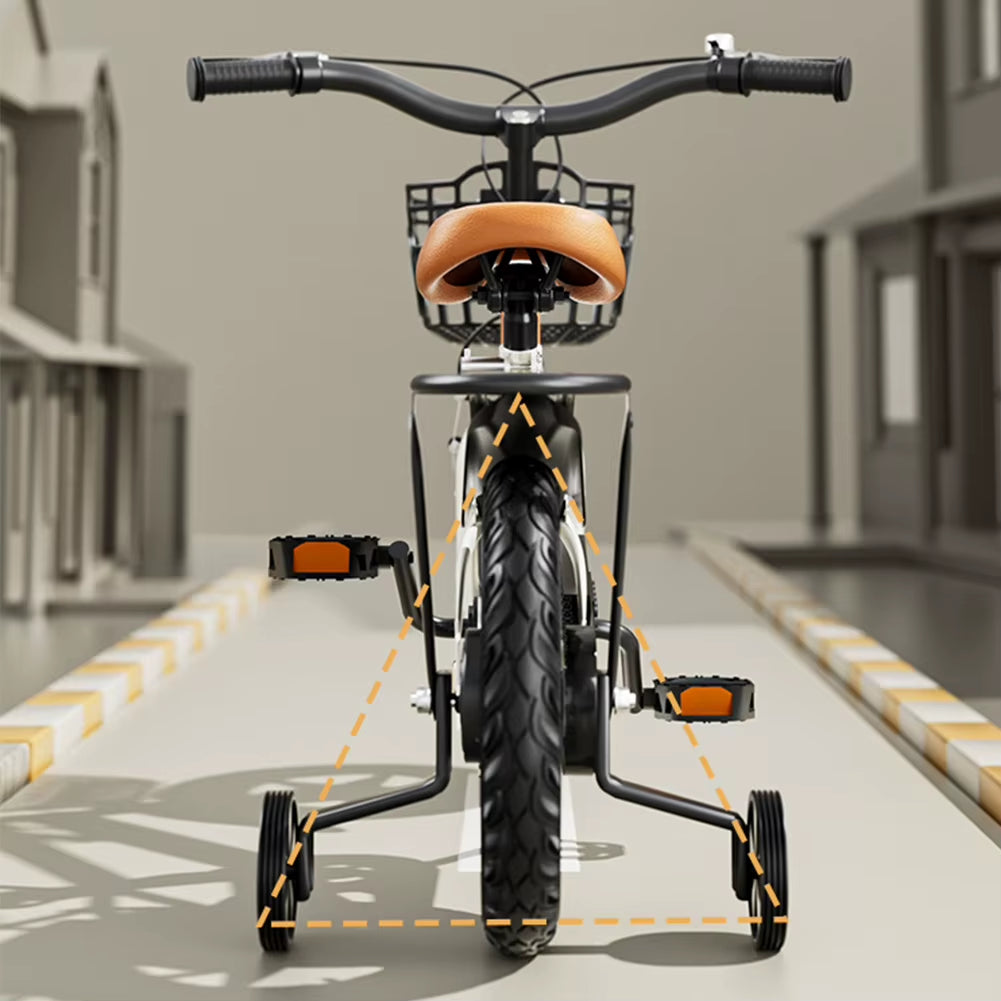 12 Inch Children Kids Bike Bicycle with Training Wheels & Basket Toddler Kids Bicycle for Ages 3-7 Years Old Boys Girls Train